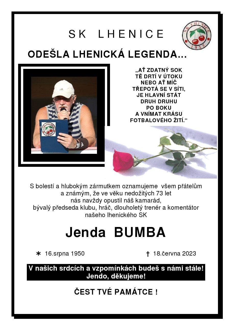 ODEŠLA LHENICKÁ LEGENDA